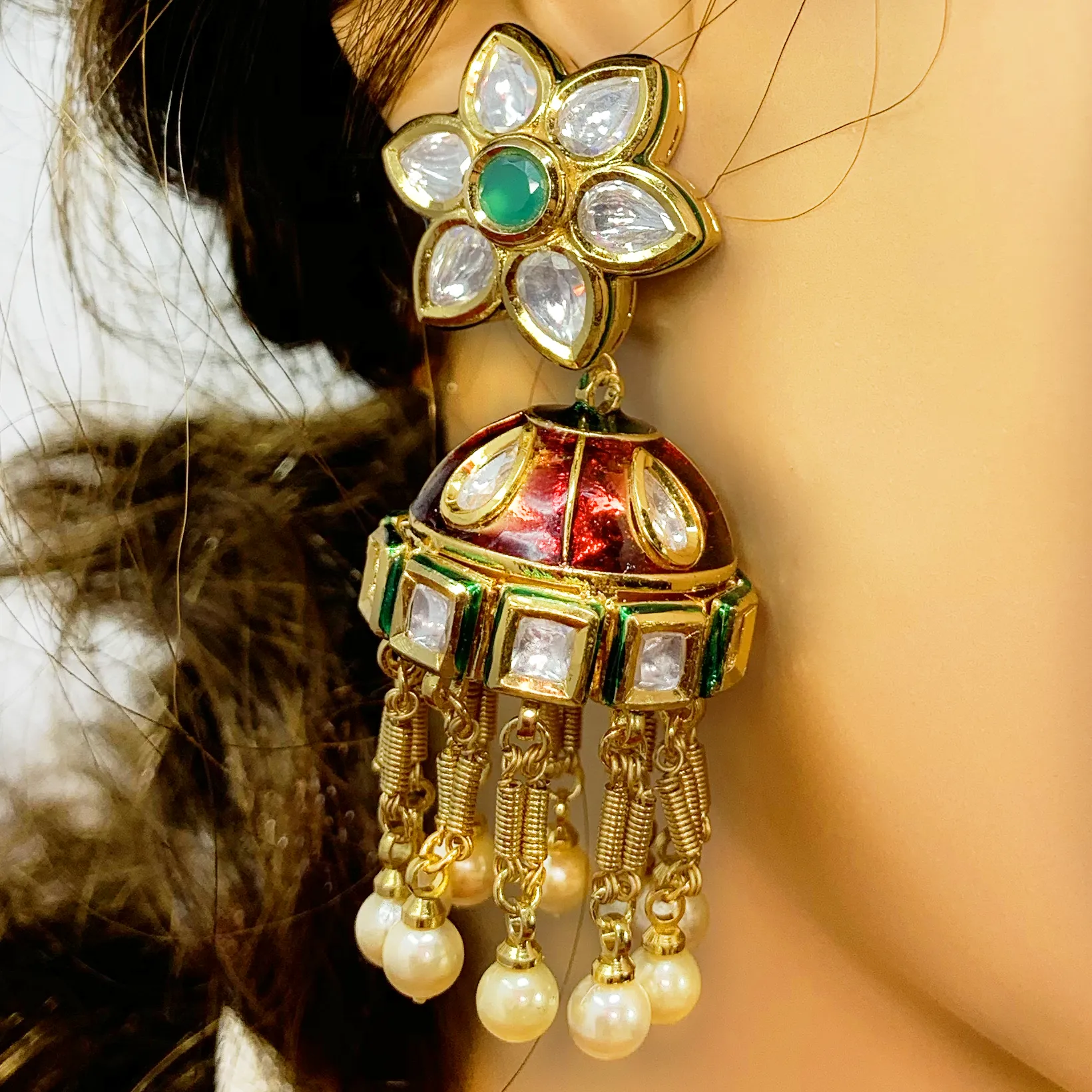 Gold Plated Kundan Choker Set (D963)