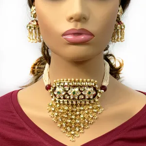 Gold Plated Kundan Choker Set (D963)