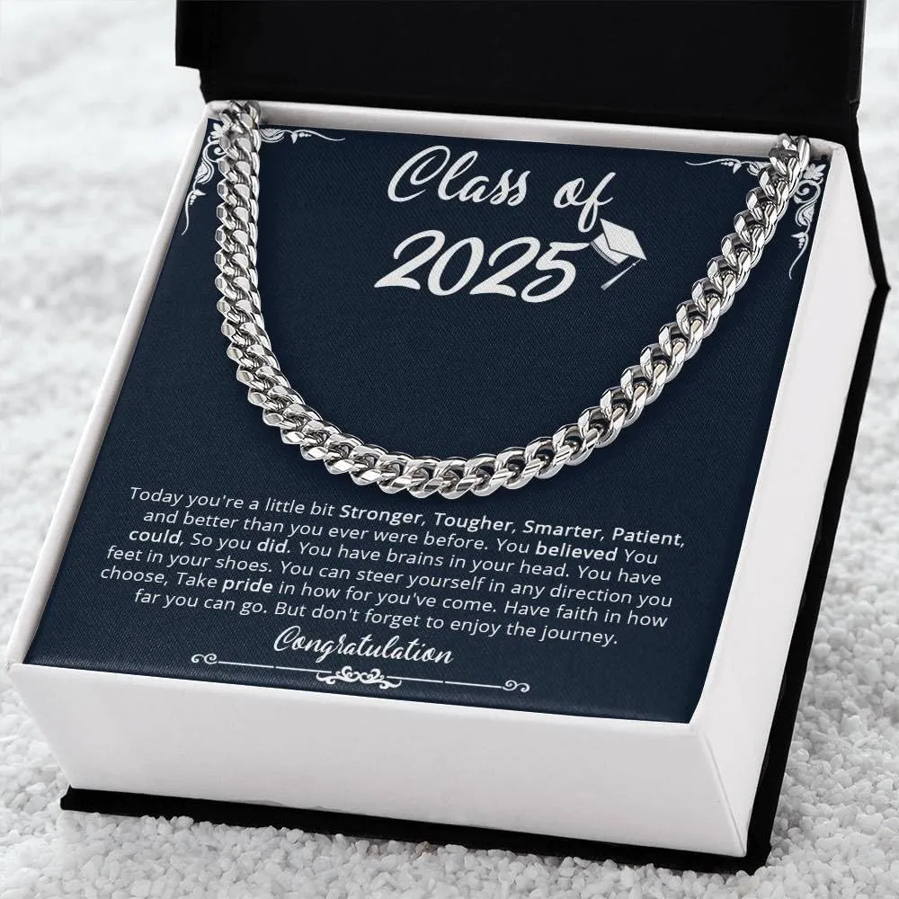 Graduation Gift Necklace, Graduation Gift for Him, Class of 2025 Necklace Gift, Senior Gift, Graduation Jewelry Congrats Graduation Pendants Gift For Son, Grandson, Brother, Bonus Son