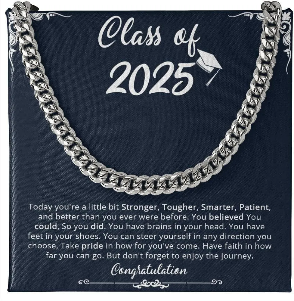 Graduation Gift Necklace, Graduation Gift for Him, Class of 2025 Necklace Gift, Senior Gift, Graduation Jewelry Congrats Graduation Pendants Gift For Son, Grandson, Brother, Bonus Son