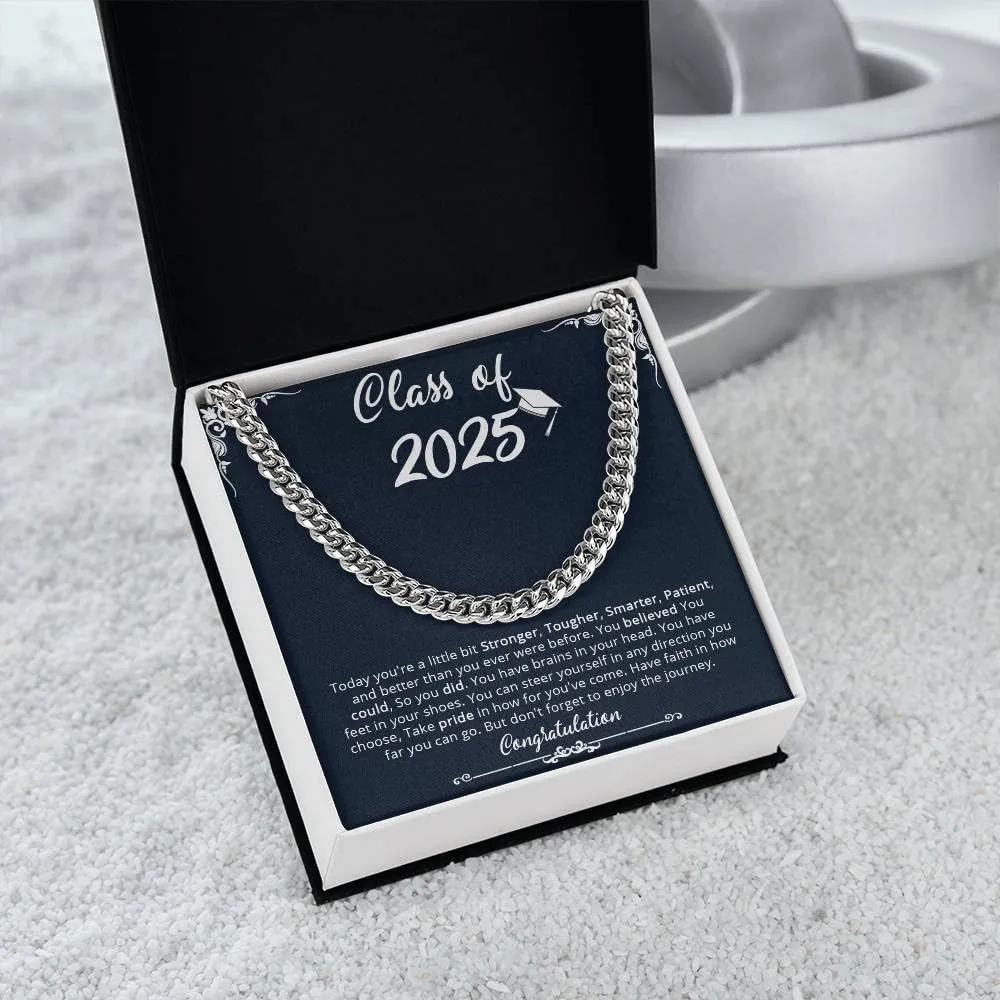 Graduation Gift Necklace, Graduation Gift for Him, Class of 2025 Necklace Gift, Senior Gift, Graduation Jewelry Congrats Graduation Pendants Gift For Son, Grandson, Brother, Bonus Son