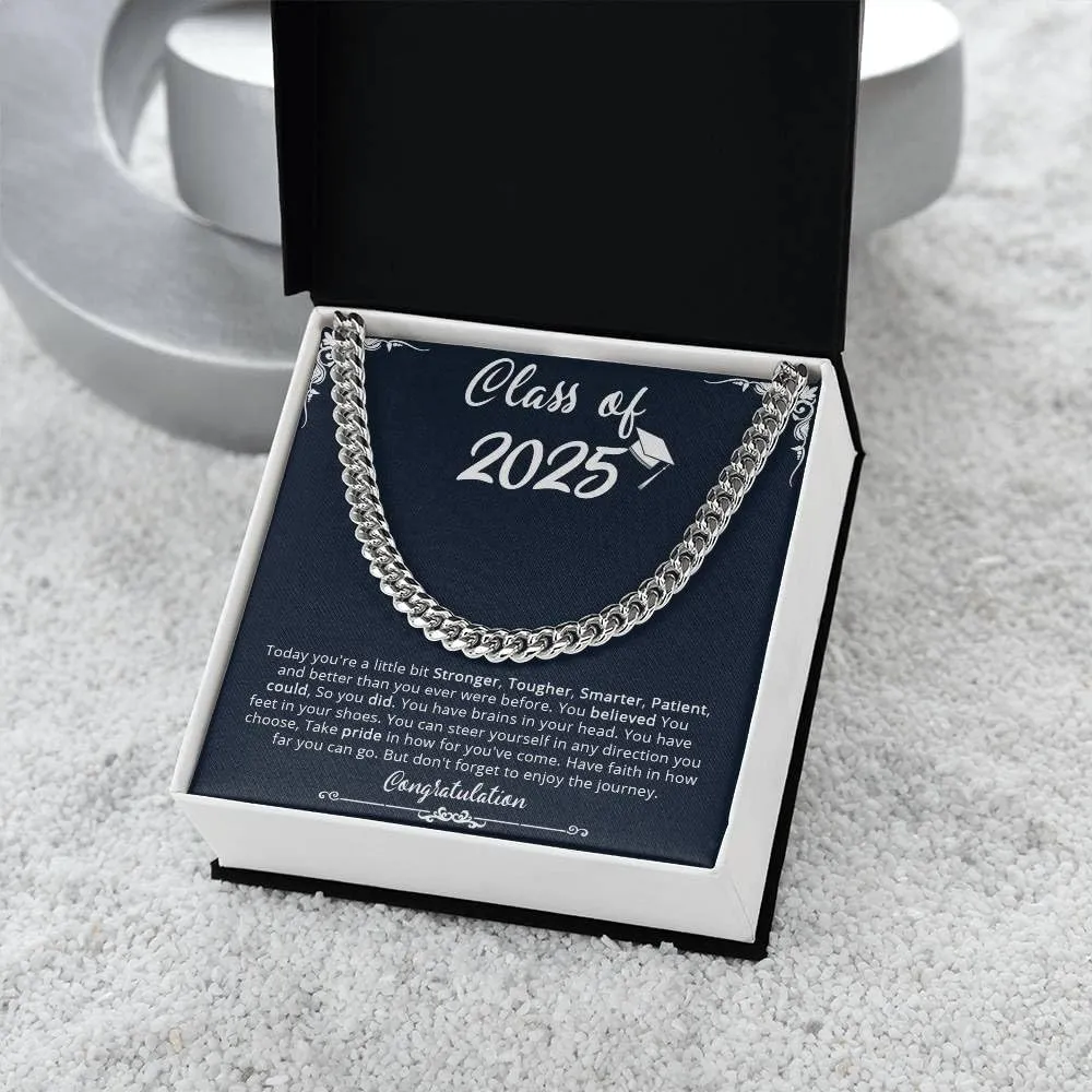 Graduation Gift Necklace, Graduation Gift for Him, Class of 2025 Necklace Gift, Senior Gift, Graduation Jewelry Congrats Graduation Pendants Gift For Son, Grandson, Brother, Bonus Son