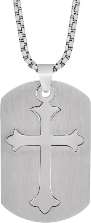 HAQUIL Stainless Steel Blank Dog Tag Necklace, Fashion Jewelry Gift for Men and Women