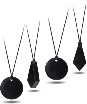 Heka Naturals Shungite Crystal Necklace Pendant Set - Spiritual Jewellery & Chakra Necklace - Trendy Jewellery Healing Crystals Black Necklace for Negative Energy Protection