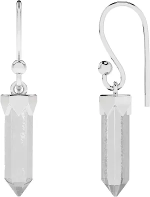 Hexagonal Natural Gemstone Dangle Earrings for Women in Sterling Silver, Birthstone Jewelry Gifts for Her Birthday, Christmas, Anniversary, Party