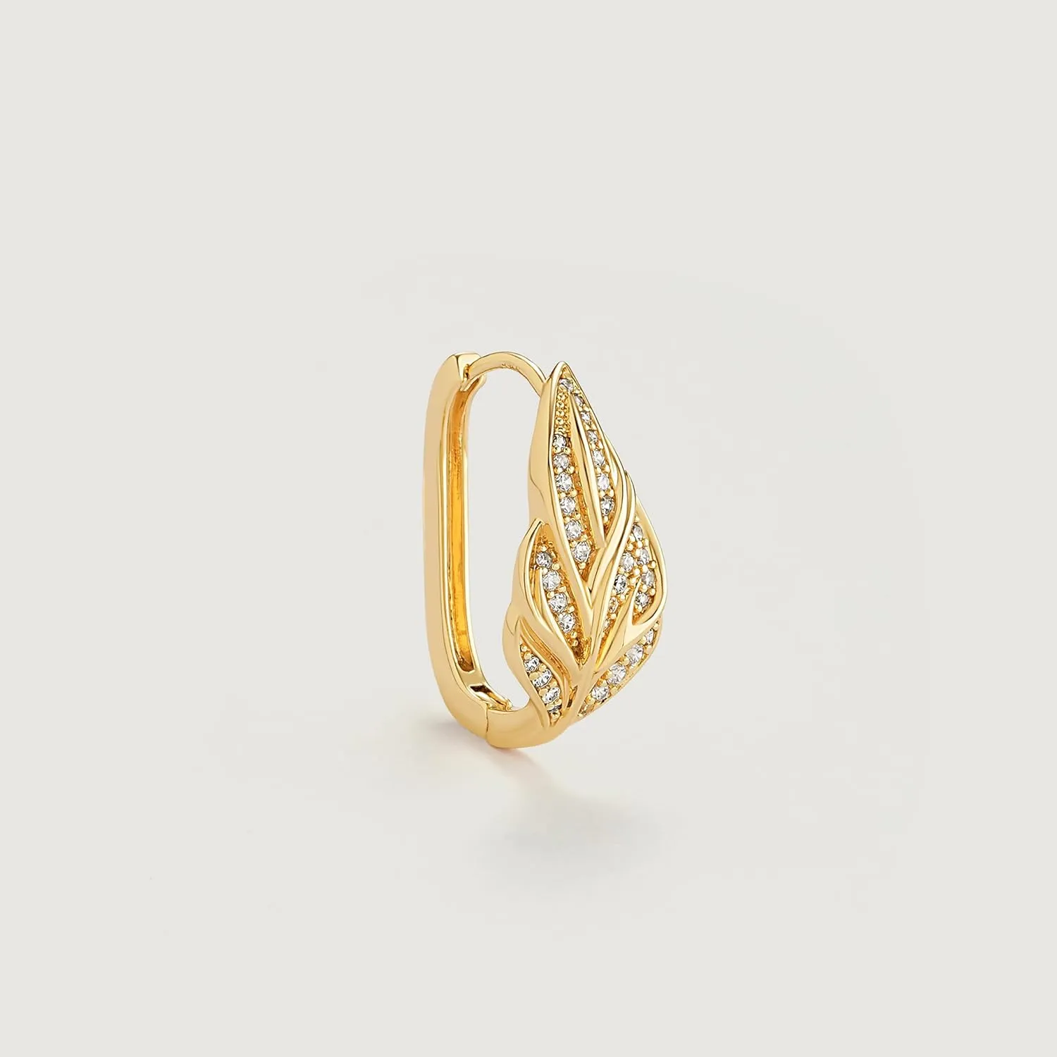 Hoop Earrings for Women Trendy 14K Gold Plated Cubic Zirconia Paved Dainty Earrings Hypoallergenic Gold Jewelry Gifts