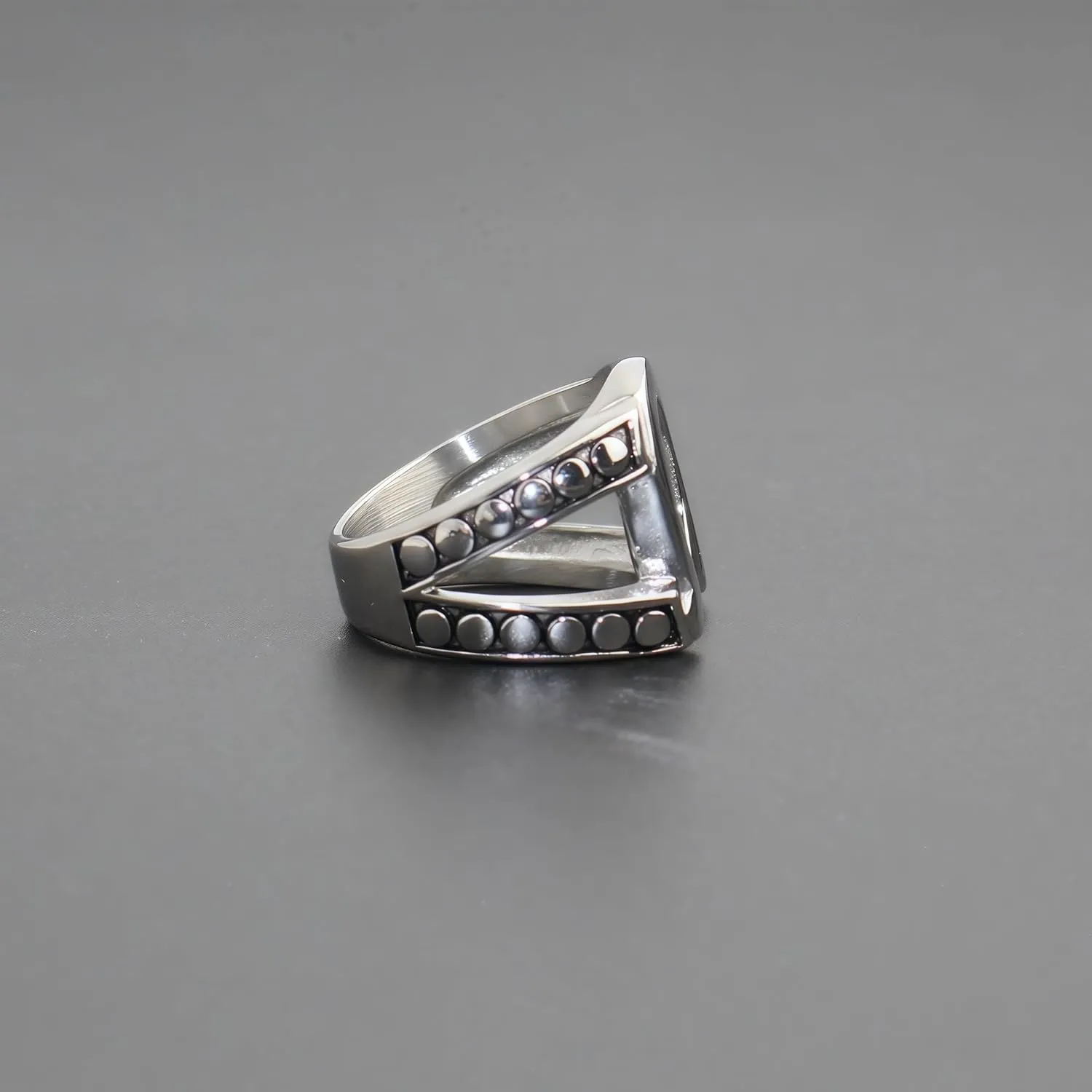Horseshoe Ring Stainless Steel Mens Jewelry Ring Tv Props Replica US Size 7 8 9 10 11 12#