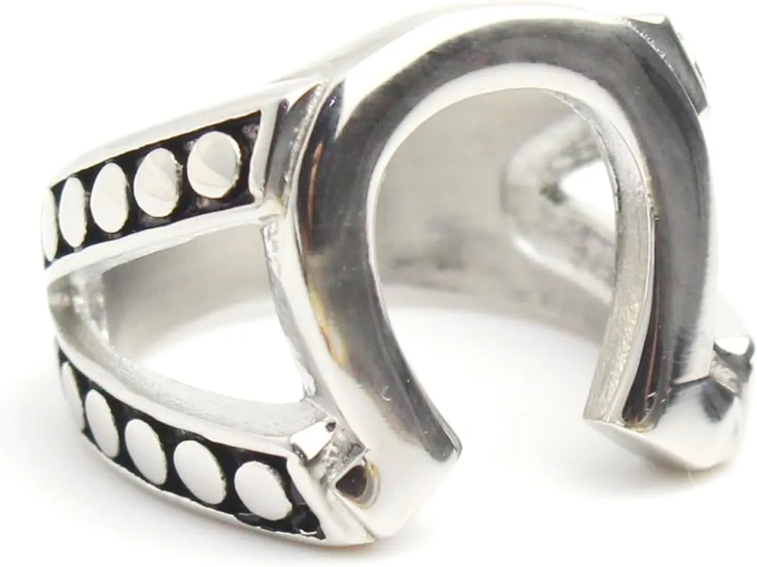 Horseshoe Ring Stainless Steel Mens Jewelry Ring Tv Props Replica US Size 7 8 9 10 11 12#
