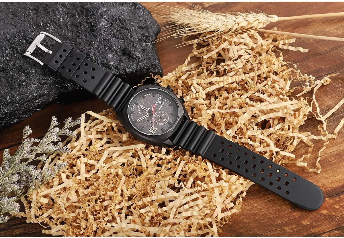 HUAFIY Silicone Watch Bands Width 20mm, 22mm,24mm Rubber Straps.Quick Release Rubber Watch Bands for Men/Women