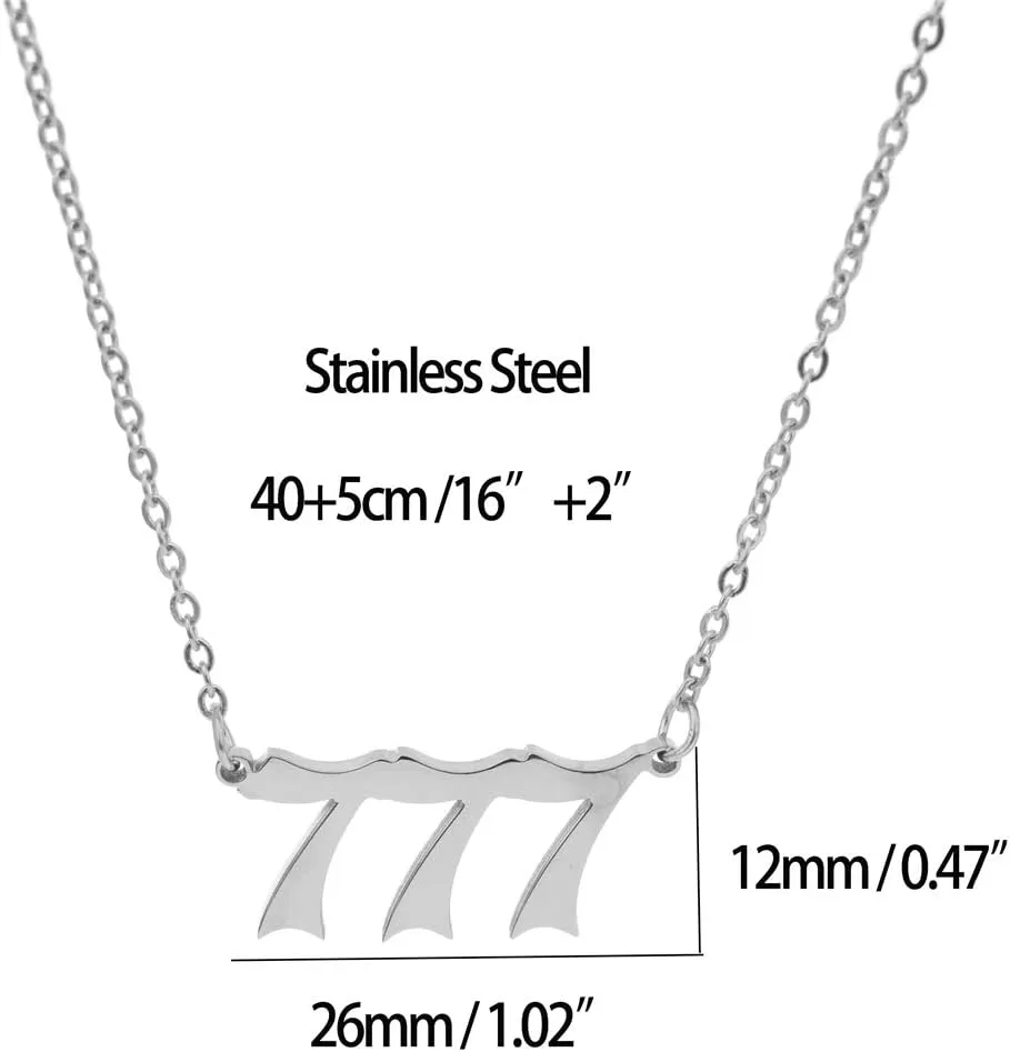 HUTINICE Angel Number Necklace, 18K Gold Plated Dainty 111 222 333 444 555 666 777 888 999 Pendants Choker Necklace For Women Numerology Minimalist Jewelry