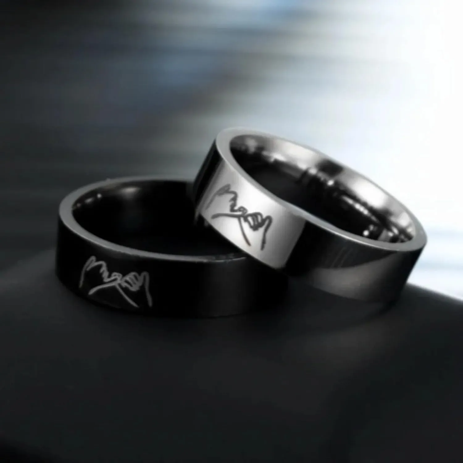 I Love You Stainless Steel Ring Silver Color Romantic Design Heart Wedding Couple Valentine Day Anniversary