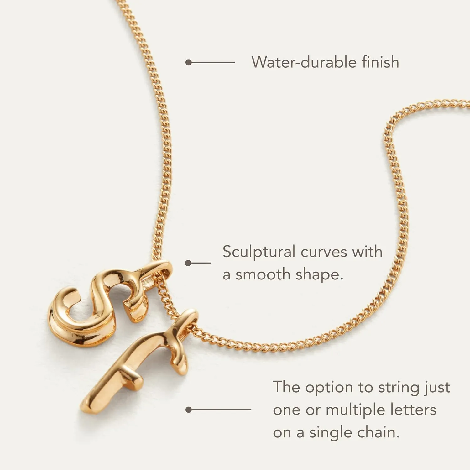 JENNY BIRD Monogram Pendant Necklace