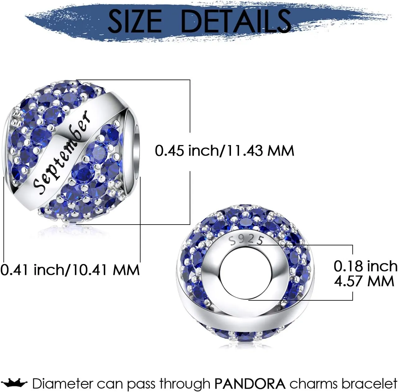 JIAYIQI 16 18 21 30 40 50 60 Birthday Charm Fit Charm Bracelets Necklace, 925 Sterling Silver Pendants Beads with 18K Gold Heart Shaped Pendant for Women