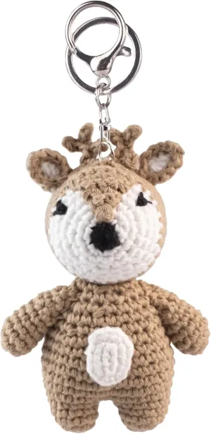 Joliecraft Jungle Animals Crochet Plush Keychain for Kids Cute Stuffed Key Chain Toy Bag Charm for Backpack, Purse, Handbag