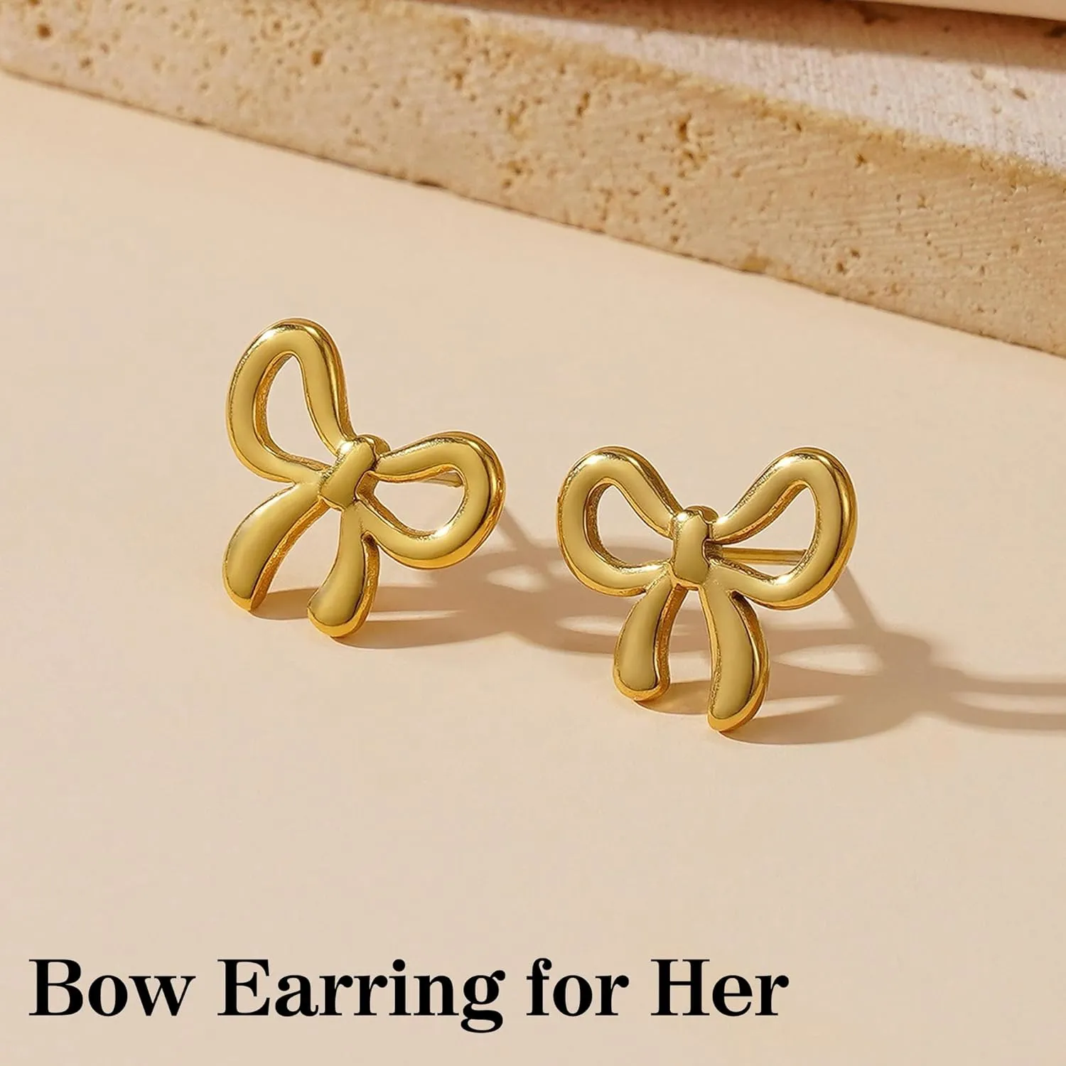 JSJOY Stud Earrings 14k Gold Stud Earrings Gifts for Women Cubic Zirconia Earrrings Hypoallergenic Hoop Earrings Dainty Jewelry