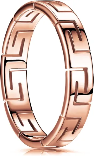 King Ring 4mm Greek Rings Viking Stainless Steel Bands for Men & Women Designed in USA King Ring 4mm Greek Rings Viking Stainless Steel Bands for Men & Women Designed in USA