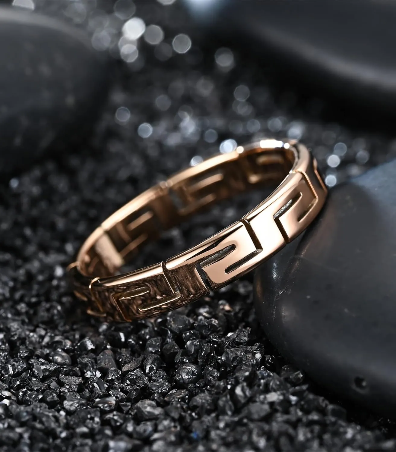 King Ring 4mm Greek Rings  Viking Stainless Steel Bands for Men & Women  Designed in USA
