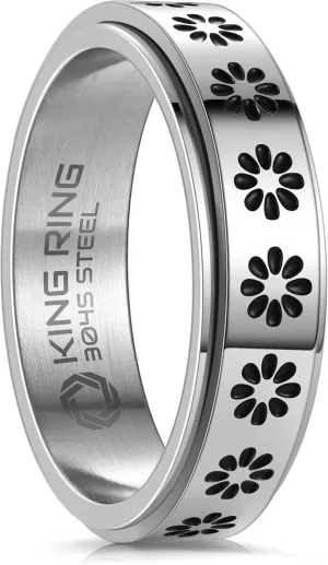 King Ring 6mm Spinner Ring  Ultra Comfort Rings for Men & Women K49  Designed in USA