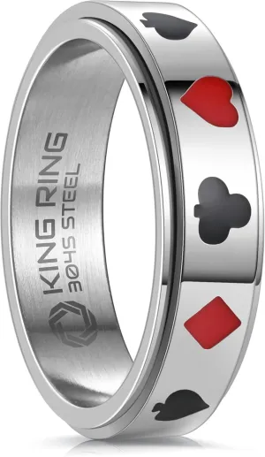 King Ring 6mm Spinner Ring  Ultra Comfort Rings for Men & Women K49  Designed in USA