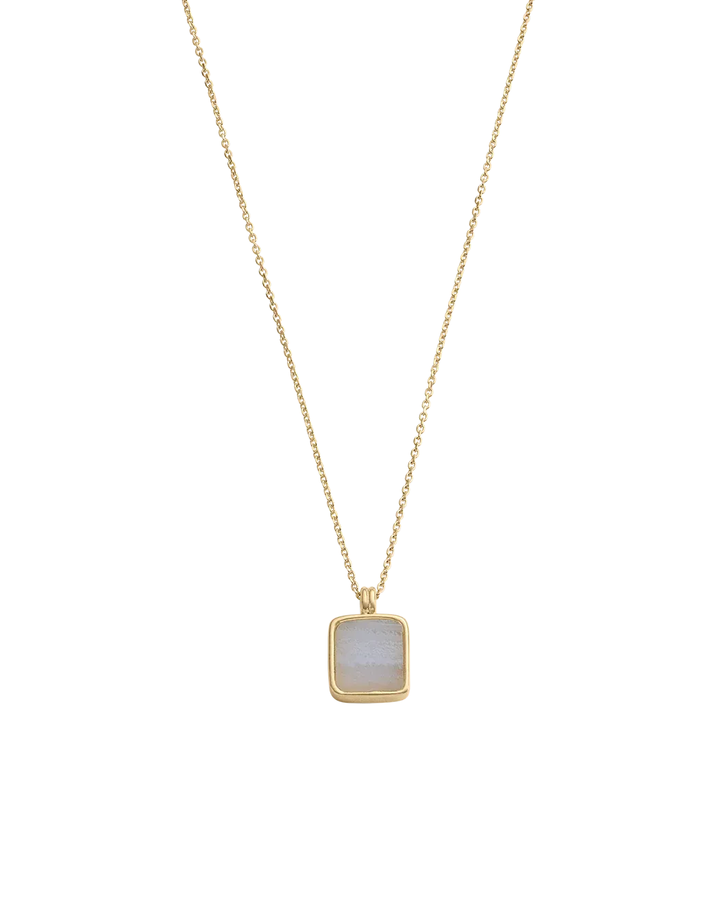 Kirstin Ash Blue Lace Agate Pendant Necklace  (Gold Vermeil)