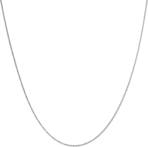 Kooljewelry 950 Platinum Round Wheat Chain Necklace (1 mm Thin, 18 inch)