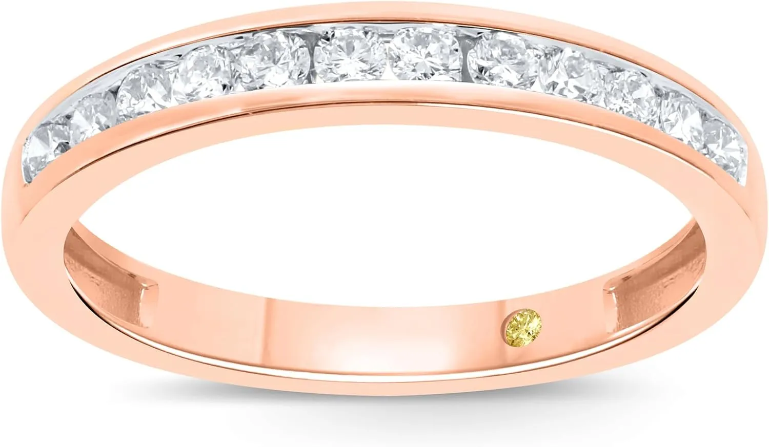 Lab Grown Diamond Wedding Rings for Women | 10K Yellow, White and Rose Gold Certified 1/6-1/2 Carat Channel Set Diamond Anniversary Bands and Wedding Bands for Her