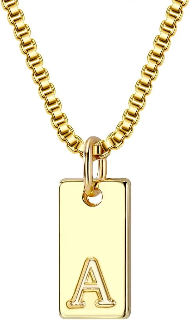 Layered Initial Necklaces Gold for Women, 14K Gold English Plated Initial A-Z Letter Necklace Pendant Personalized Dainty Link Chain Chokers, Mothers Day Jewelry Gifts