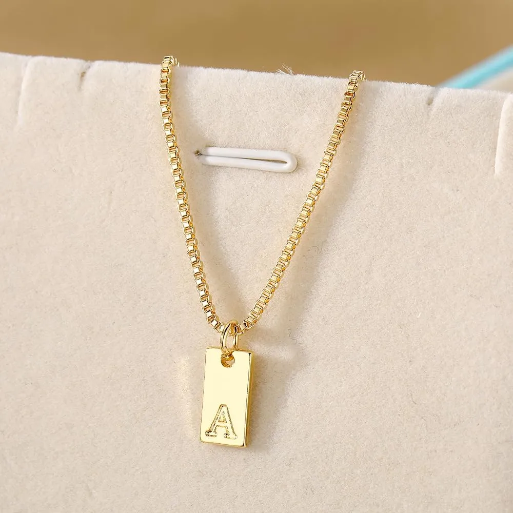 Layered Initial Necklaces Gold for Women, 14K Gold English Plated Initial A-Z Letter Necklace Pendant Personalized Dainty Link Chain Chokers, Mothers Day Jewelry Gifts
