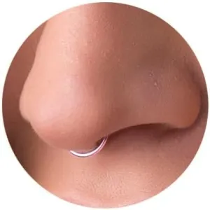 Ldurian Nose Rings for Women, Gold Hypoallergenic Nose Ring Hoop, 316L Surgical Steel Septum Cartilage Earring, 20G 18G 16G 14 Guage Diameter 5mm to 16mm Body Piercing Lip Jewelry
