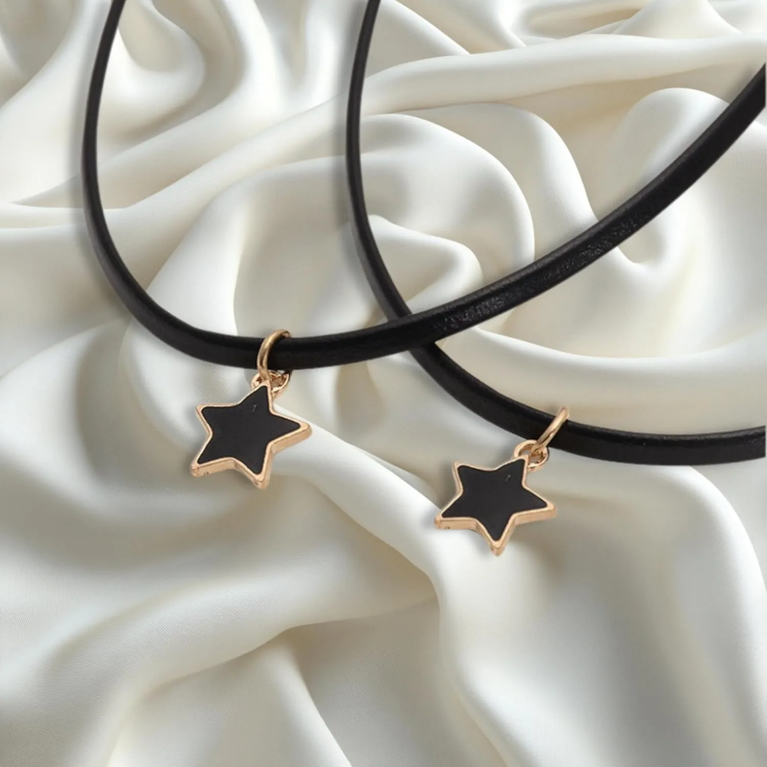 Leather Chocker, Layered Necklace with Zinc Alloy and Bead, Gothic Necklace, Layered Beads Necklace for Women, Black Bead Necklace, Goth Jewelry