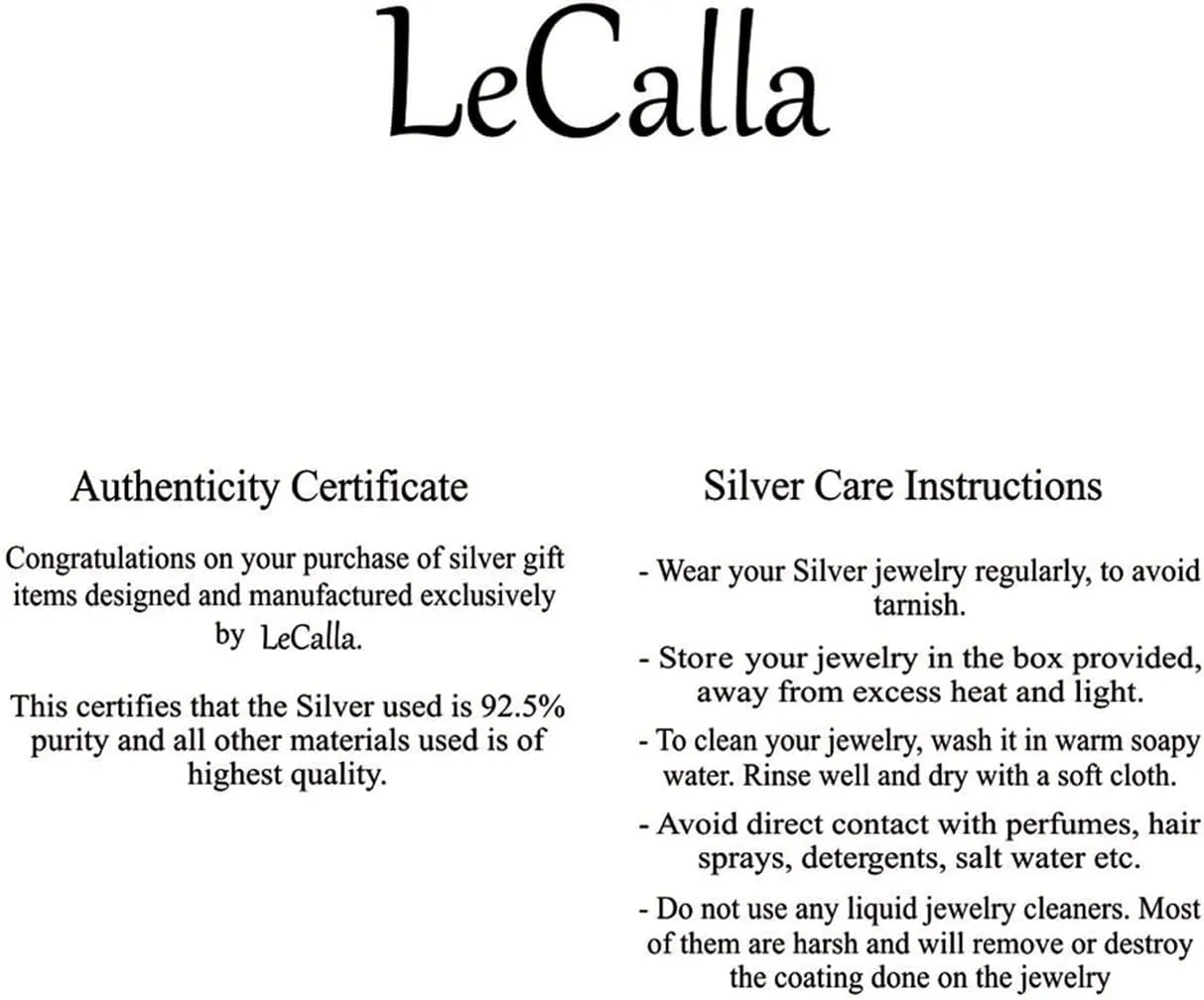 LeCalla 925 Sterling Silver Omega Back Earrings for Women | Pierced Stud Earrings Gift for Her, Wife or Girlfriend | Classic Omega Back Stud Earrings Jewelry for Daily Wear or Special Occasions