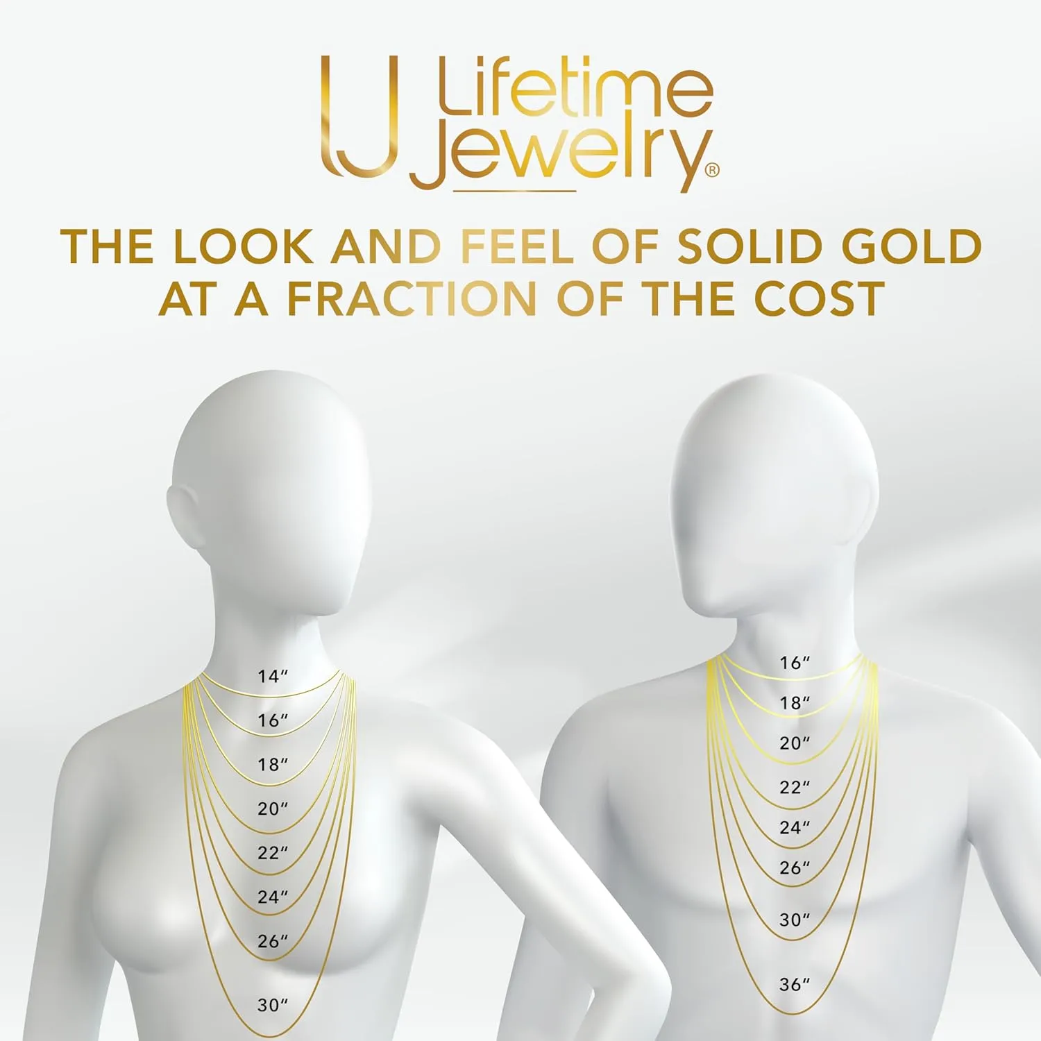 LIFETIME JEWELRY 1.2mm Twisted Cobra Chain Necklace for Women & Men 24k Gold Plated