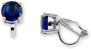 Mariell Cubic Zirconia Crystal Wedding Clip On Stud Earrings for Women, 2 Carat CZ Jewelry For Brides