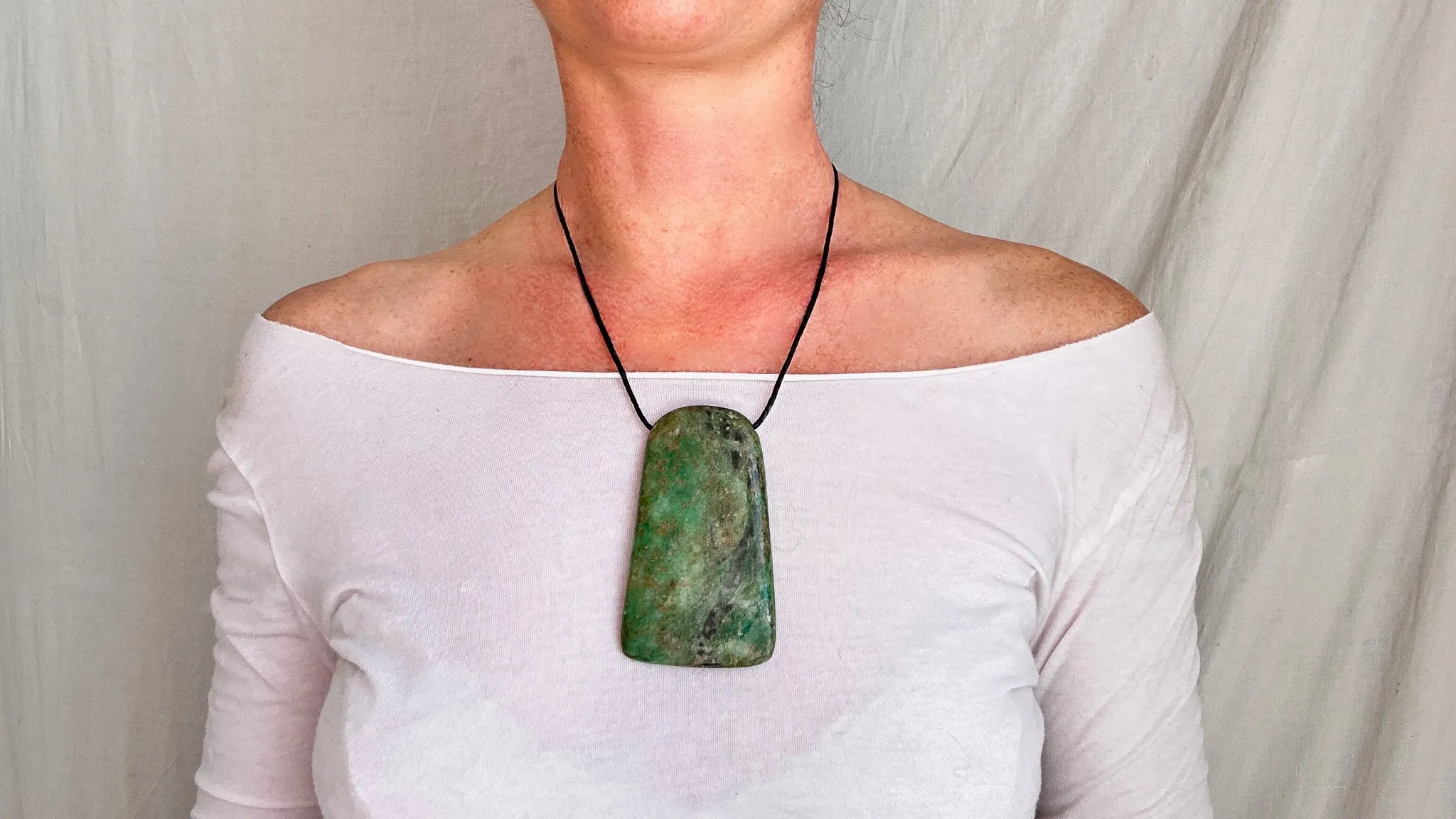 Mayan Green Jade Pendant. Hand-Carved Adze. Guatemala. 0819
