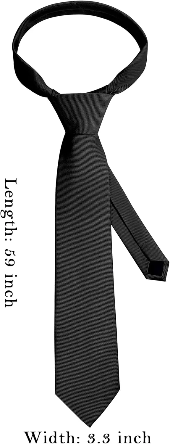 Mens Ties Sets with Pocket Square Hankerchief Tie Set Men Necktie for Formal Dress Tie Clip and Cufflinks for Men