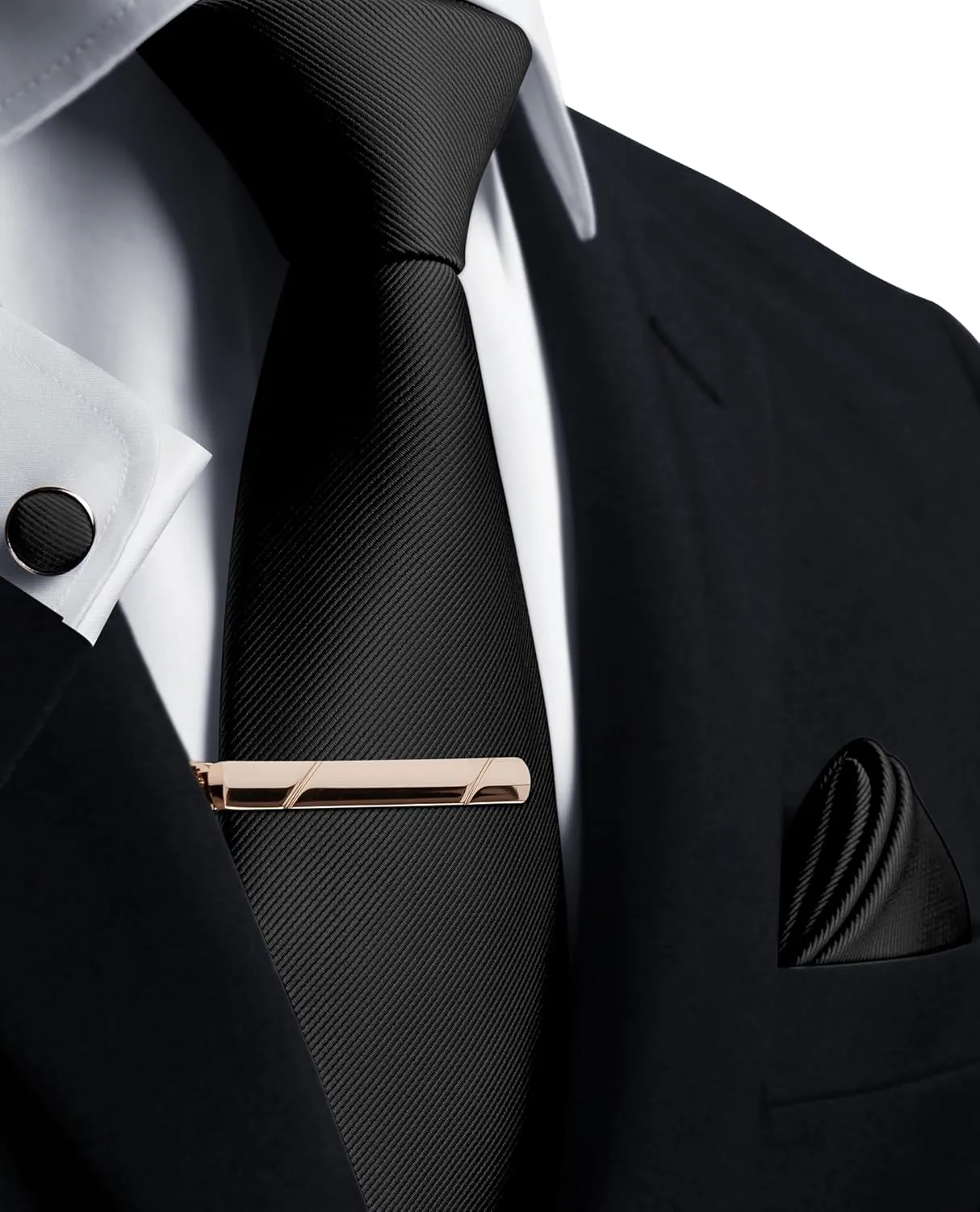 Mens Ties Sets with Pocket Square Hankerchief Tie Set Men Necktie for Formal Dress Tie Clip and Cufflinks for Men
