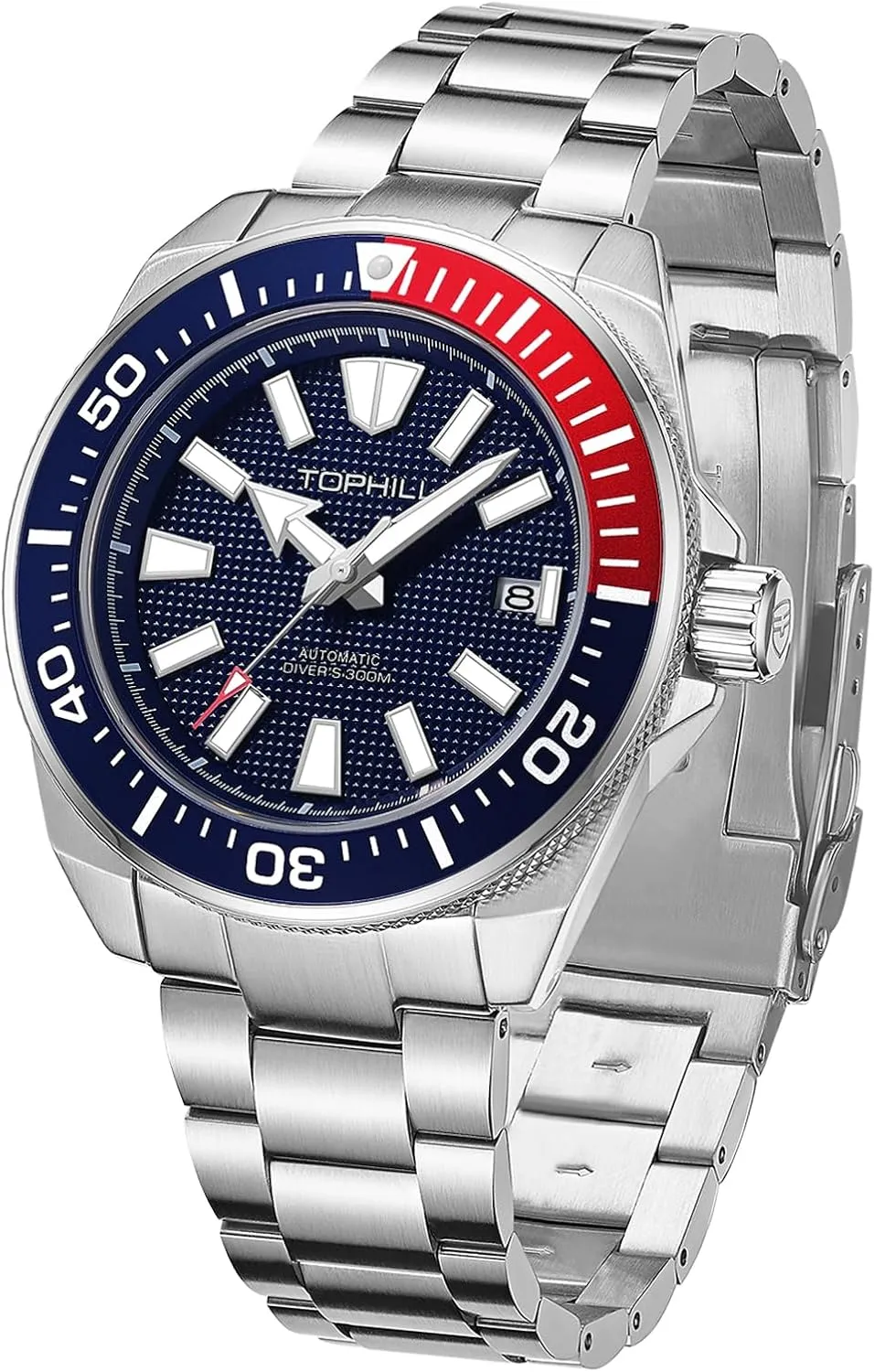 Men's Watches 43.5mm Dive Watch for Men Automatic NH35 Mechanical 300M Waterproof Sapphire Super C3 Luminous Calendar Automatic Watch for Men TD008G