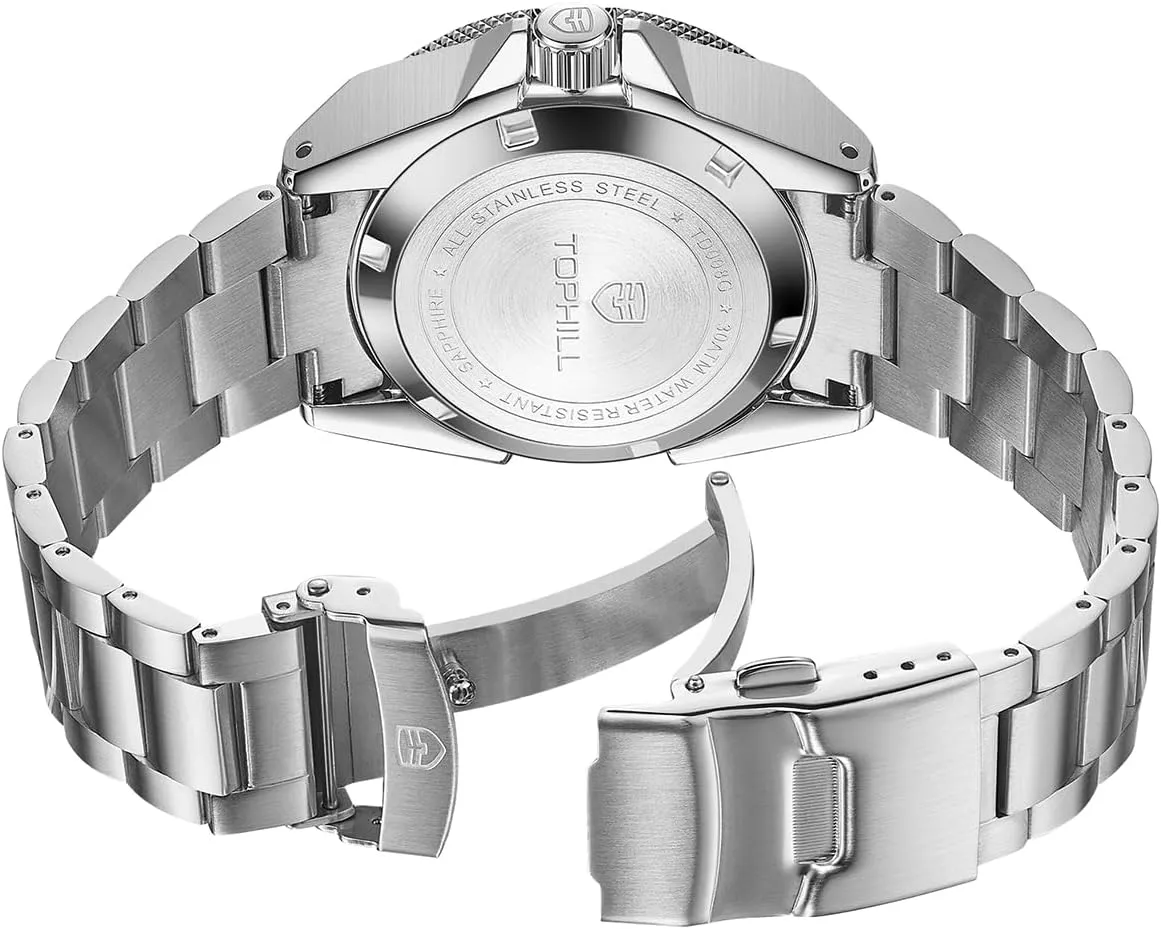 Men's Watches 43.5mm Dive Watch for Men Automatic NH35 Mechanical 300M Waterproof Sapphire Super C3 Luminous Calendar Automatic Watch for Men TD008G