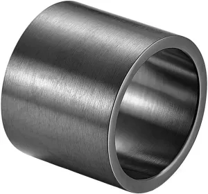 Mens Womens Stainless Steel 19mm/10mm Wide Ring Big Cool Plain Band Matte Finish Flat Top Silver, Gold, Black