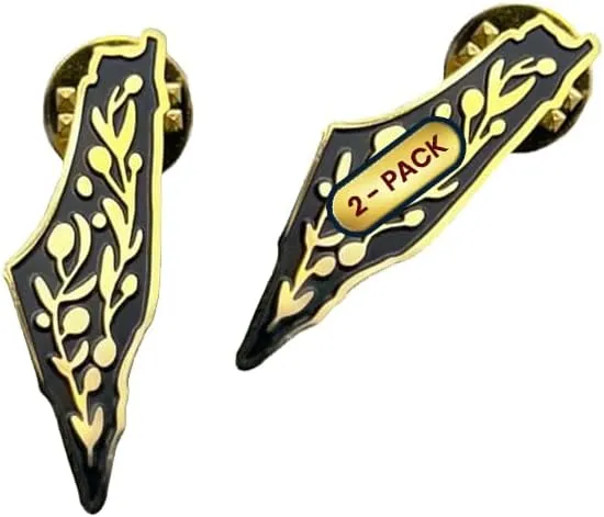 Metal Palestine Label Pins  Respect Existence or Expect Resistance