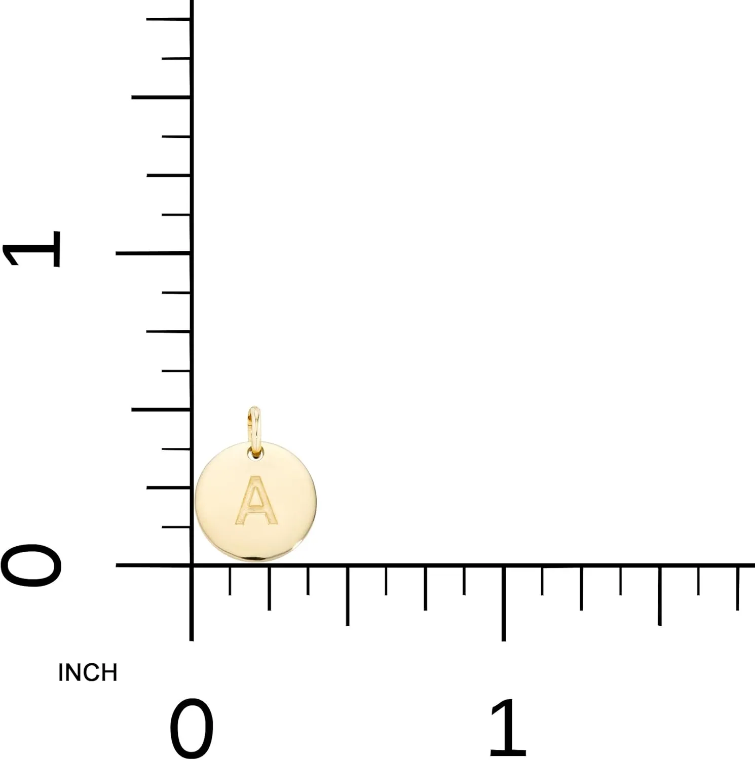 Miabella 925 Sterling Silver or 18K Yellow Gold Plated Dainty Round Initial Pendant Necklace for Women, Adjustable Chain 18 to 20 Inch, Letters A-Z, Made in Italy