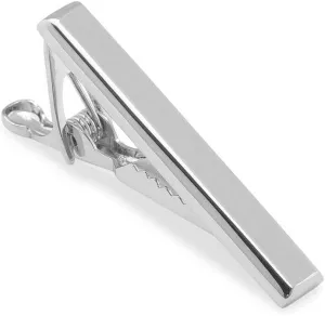 Mini Silver Ingot Tie Bar Silver Rhodium Plating Mini Silver Ingot Tie Bar