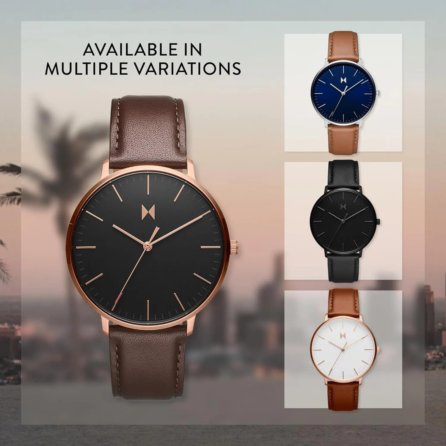 MVMT Mens Legacy Slim Watch - Analog Watch for Men - Minimalist, Water Resistant 3 ATM/30 Meters Mens Dress Watch - Premium Japanese Quartz Mens Wristwatch - 42mm