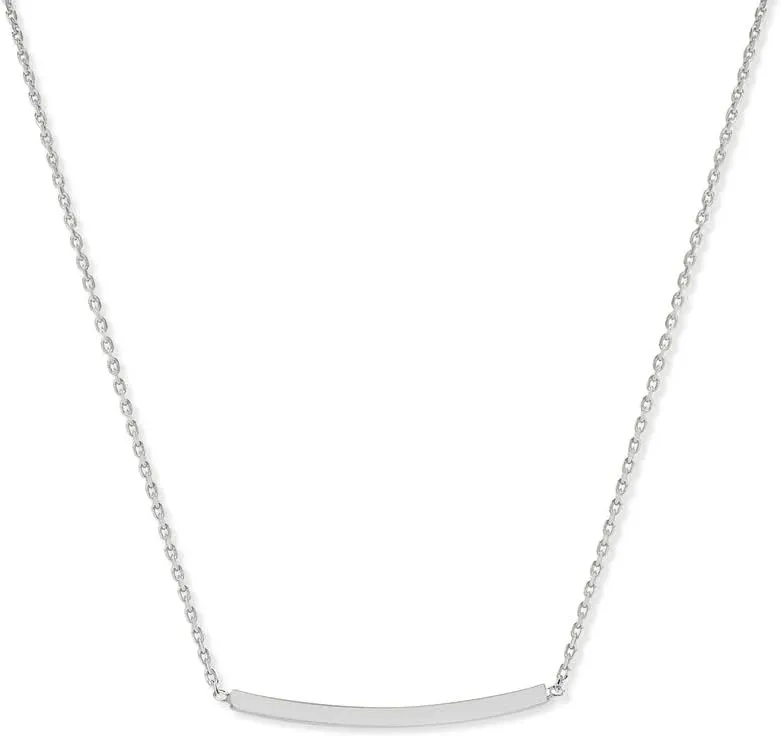 Mysha & Co New York Personalized Curved Bar Pendant
