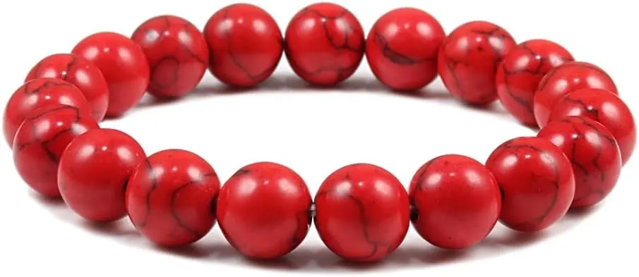 Natural Stone Red Stone Prayer Beaded Bracelet Rosary Meditation Bracelets Men Women Yoga Jewelry Gift 10MM