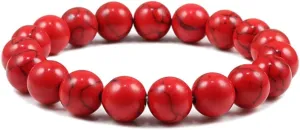 Natural Stone Red Stone Prayer Beaded Bracelet Rosary Meditation Bracelets Men Women Yoga Jewelry Gift 10MM