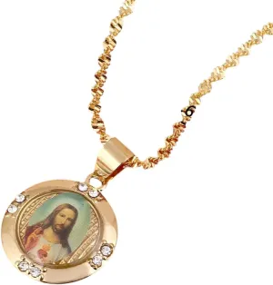 New 2025 Arrival Jesus Portrait Necklace Pendants Women Jesus Heavenly Father Cross Portrait Necklace Christian Items With For You Accessories Trendy Creative Gift