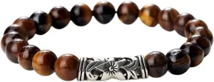 New 2025 Men's Lucky Prayer Beads Bracelets Women Charm Black Lava Tiger Eye Stone Couples Distance Bangles Yoga Jewellry Gifts Jewelry Findings Fashion Trendy Accessories Creative Gift