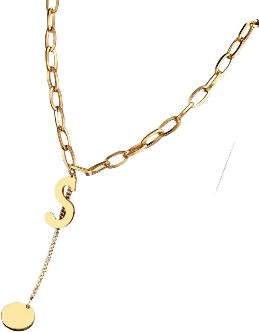 New 2025 Stainless Steel Necklaces Letter Jesus Geometric Heart Pendants Hip Hop Gothic Chains Male Necklace For Women Jewelry Trend Gift With For You Jewelry Fashion Accessories Creative Gift