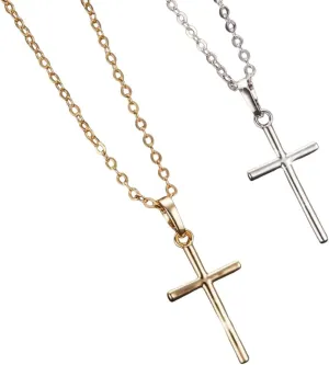 New 2025 Unisex Fashion Cross Pendants Golden Silver Color Rhinestone Jesus Pendant Necklace Jewelry For Men/Women Accessories Decoration Luxury With You Trendy For Women And Men